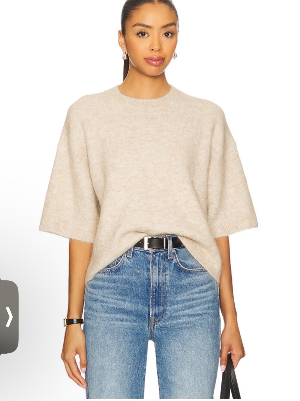 pistola Cream Crewneck Knit Pullover